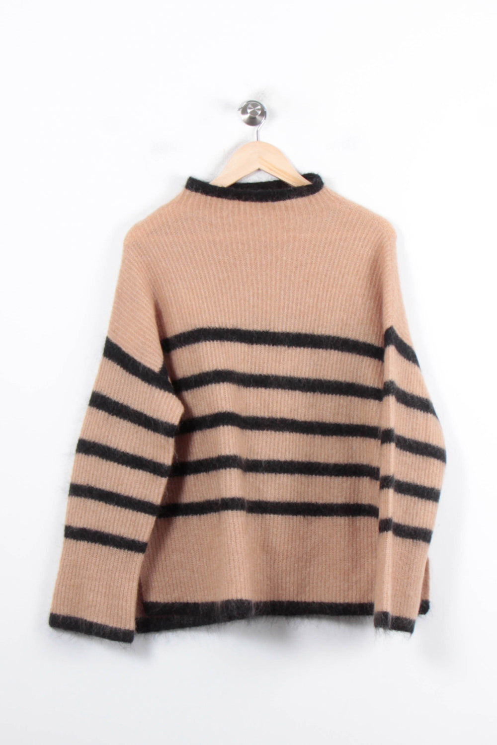 Pull Rayé Beige et Noir - Taille L/40 de la marque Notshy Cashmere | PARAD57144 - Vendu par Paradigme - Image 2