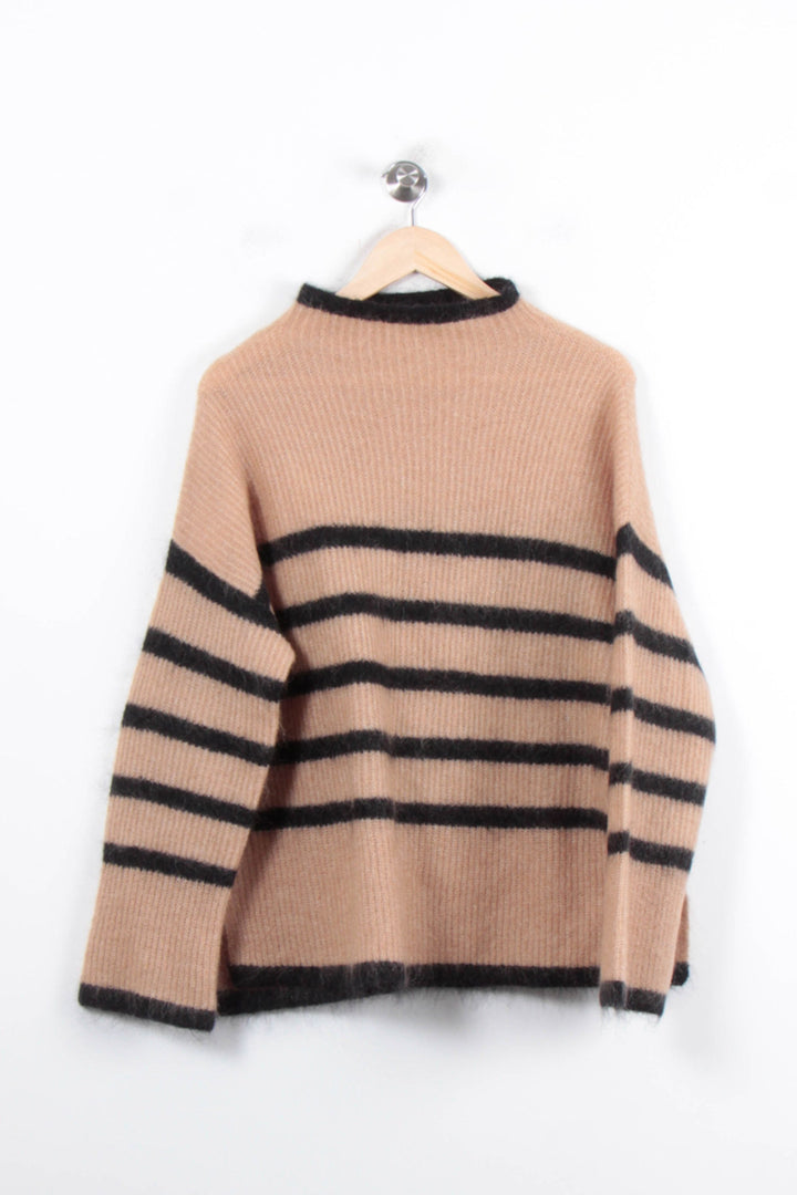 Pull Rayé Beige et Noir - Taille L/40 de la marque Notshy Cashmere | PARAD57144 - Vendu par Paradigme - Image 2