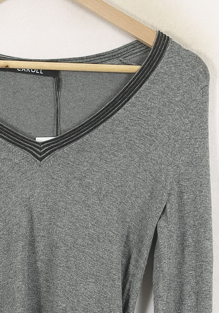 Pull Gris - Taille S/36 de la marque Caroll | PARAD57147 - Vendu par Paradigme - Image 3