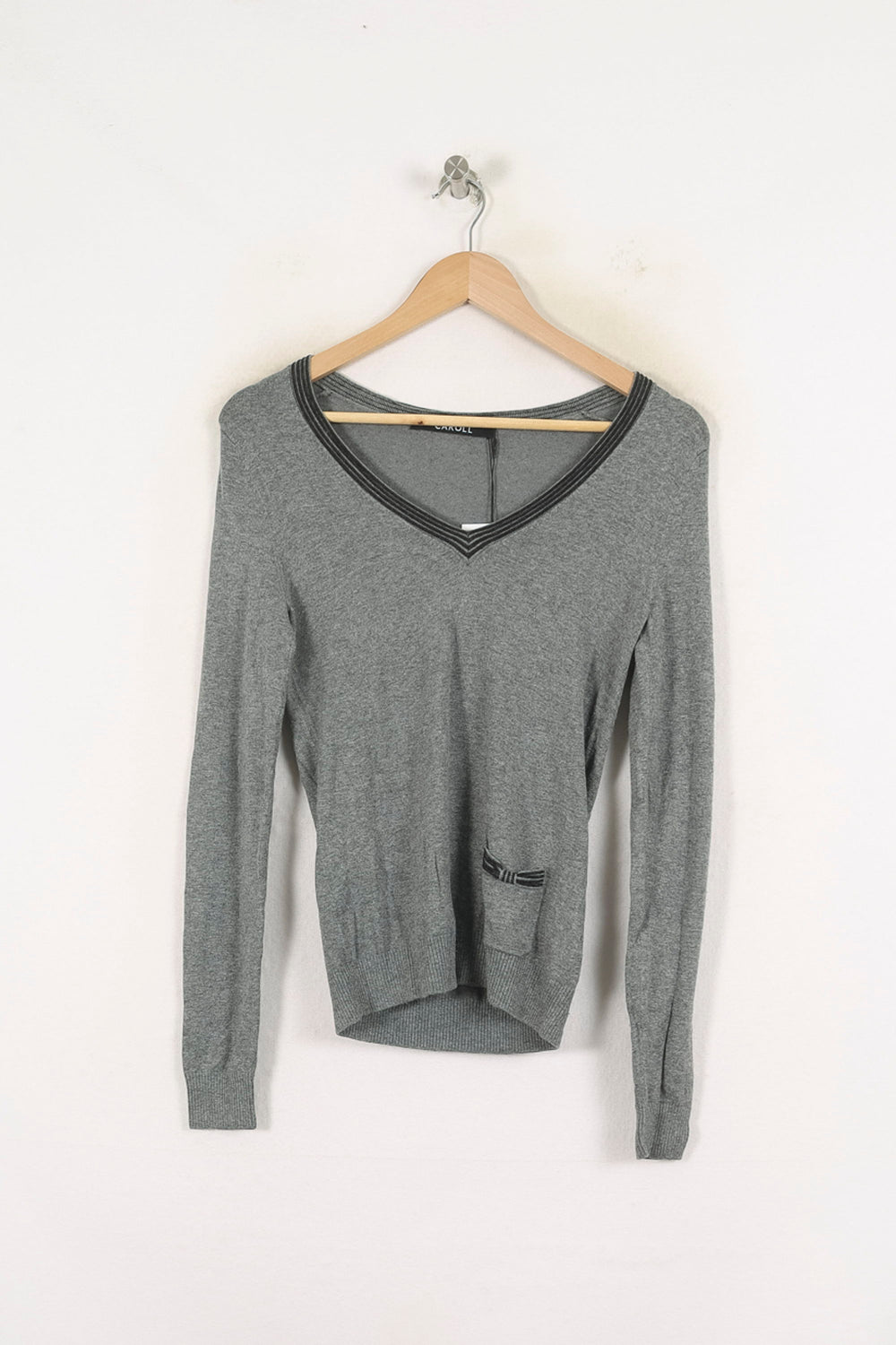 Pull Gris - Taille S/36 de la marque Caroll | PARAD57147 - Vendu par Paradigme - Image 2