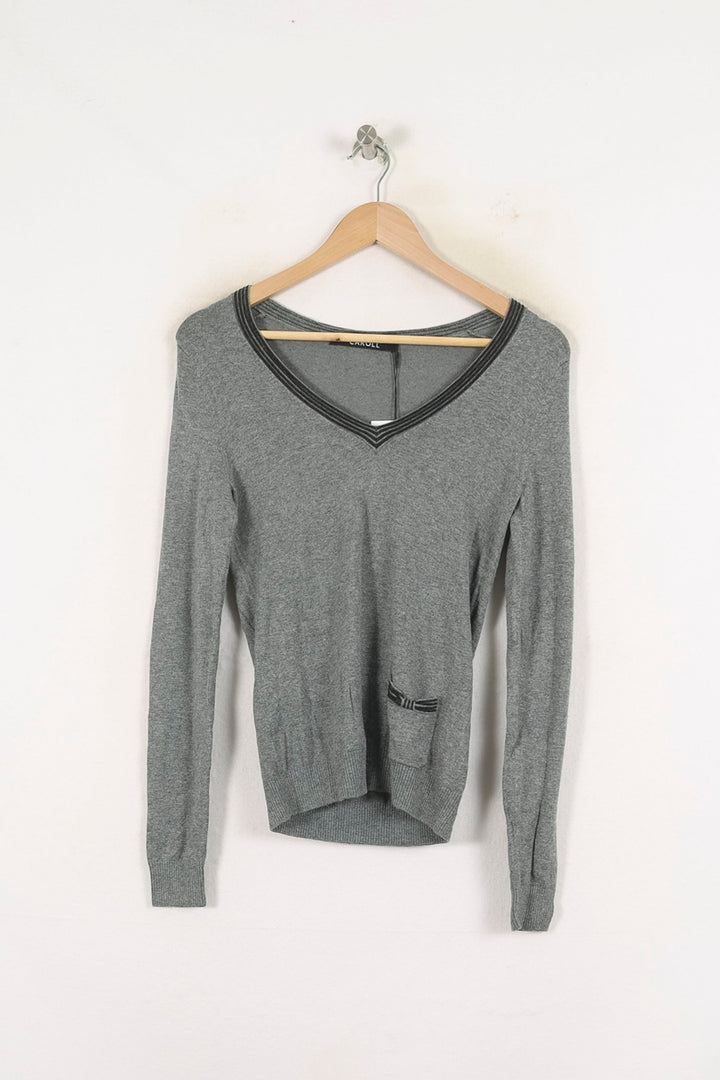 Pull Gris - Taille S/36 de la marque Caroll | PARAD57147 - Vendu par Paradigme - Image 2