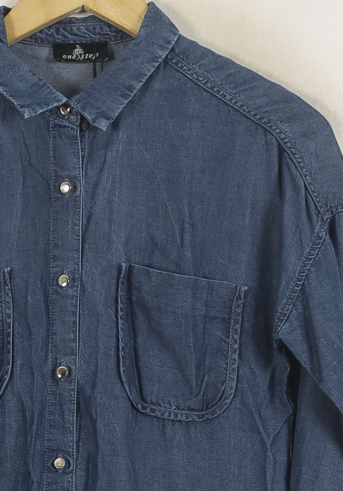 Chemise en Jean Bleue - Taille XS/34 de la marque One Step | PARAD57148 - Vendu par Paradigme - Image 3