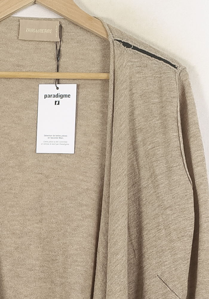 Cardigan Beige - Taille M/38 de la marque Zadig&Voltaire | PARAD57168 - Vendu par Paradigme - Image 3