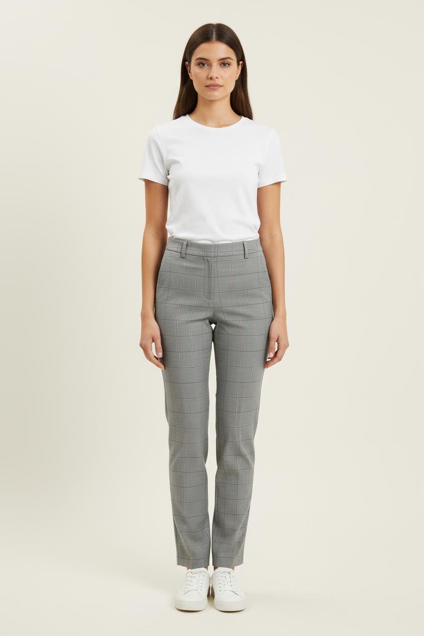 Pantalon À Carreaux Gris - Taille S/36 de la marque Maje | PARAD57178 - Vendu par Paradigme - Image 1