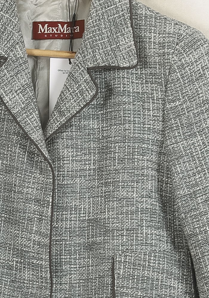 Veste Courte Grise - Taille M/38 de la marque Max Mara | PARAD57189 - Vendu par Paradigme - Image 3