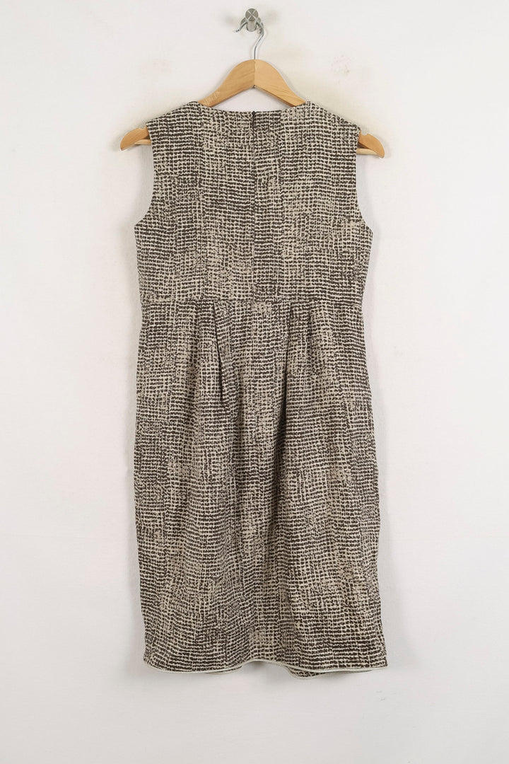 Robe Sans Manches Marron et Beige - Taille M/38 de la marque Max Mara | PARAD57190 - Vendu par Paradigme - Image 4