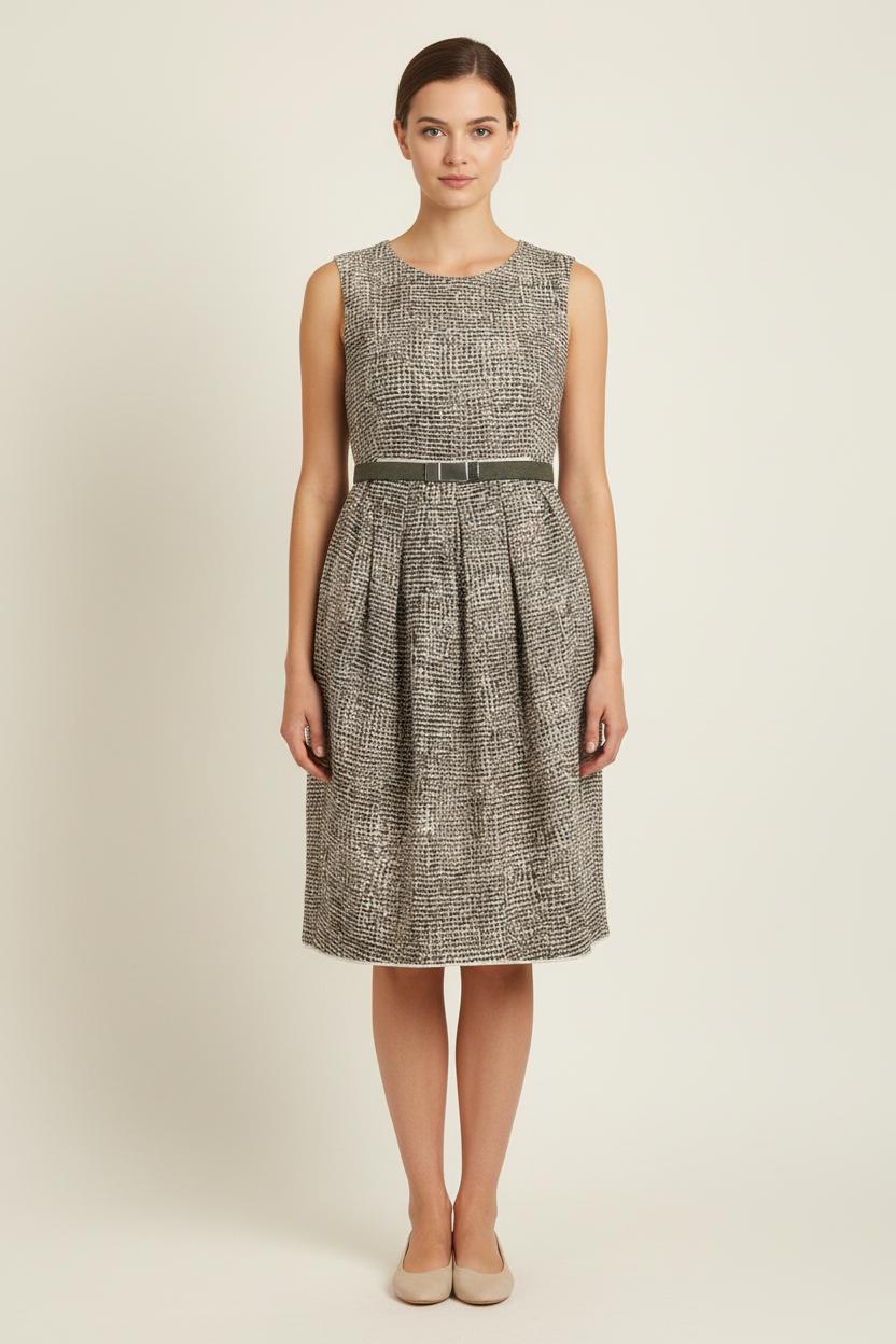 Robe Sans Manches Marron et Beige - Taille M/38 de la marque Max Mara | PARAD57190 - Vendu par Paradigme - Image 1