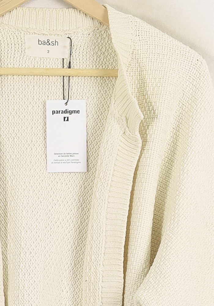 Cardigan Blanc - Taille M/38 de la marque ba&sh | PARAD57192 - Vendu par Paradigme - Image 3