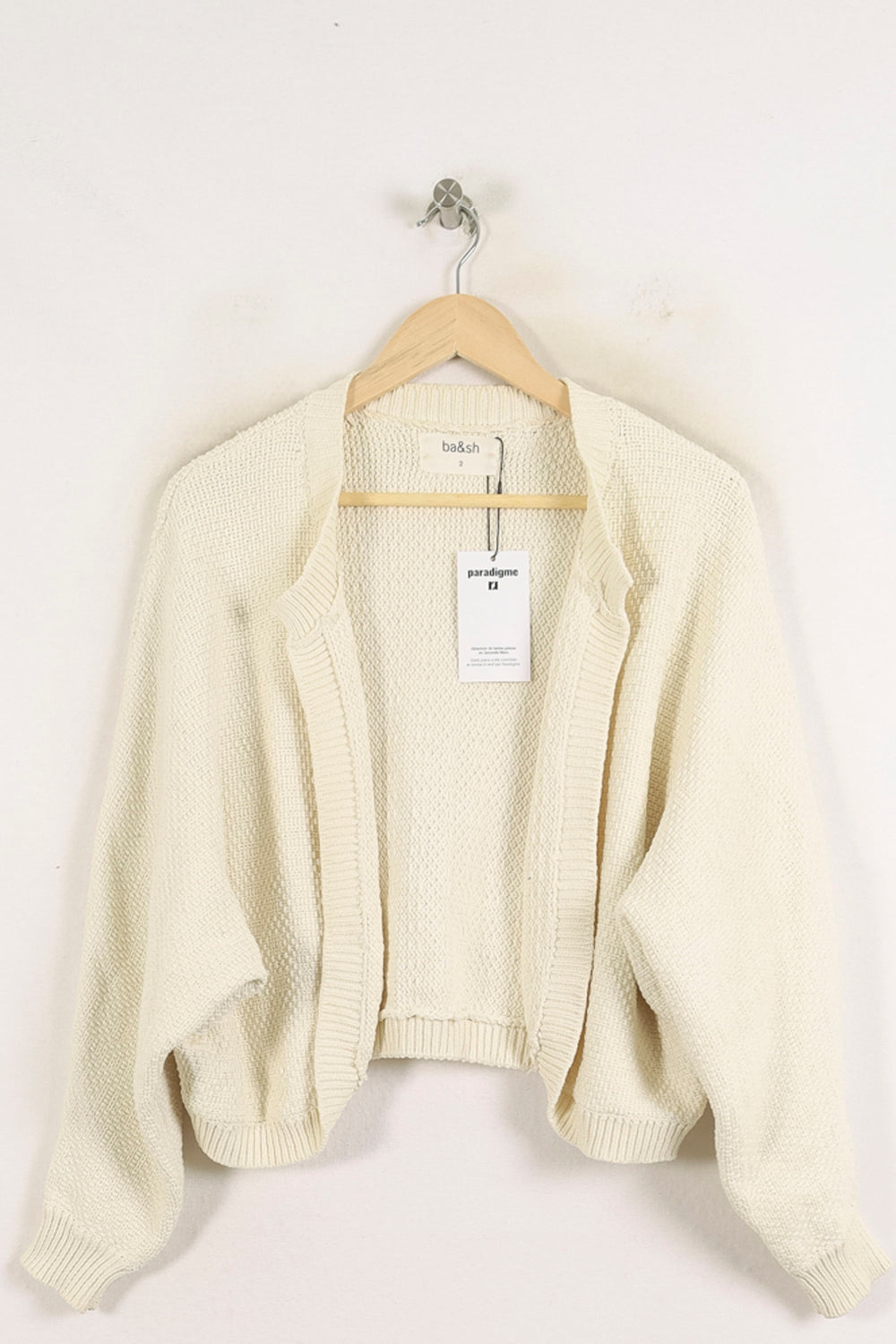 Cardigan Blanc - Taille M/38 de la marque ba&sh | PARAD57192 - Vendu par Paradigme - Image 2