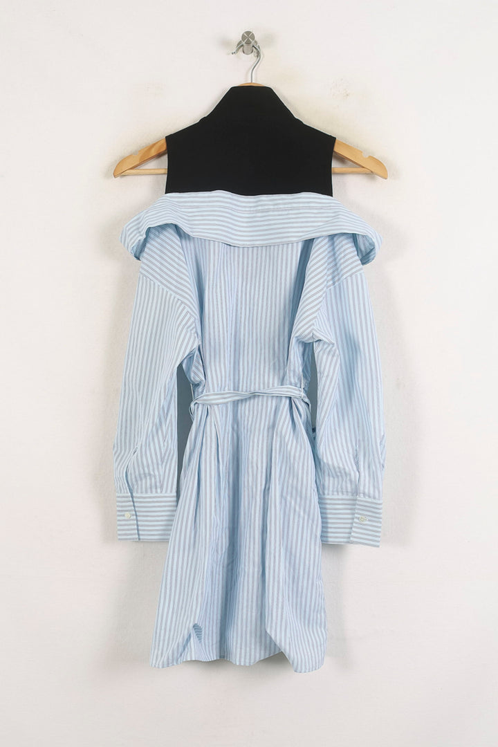 Robe Courte Bleue et Noire - Taille S/36 de la marque Maje | PARAD57204 - Vendu par Paradigme - Image 4