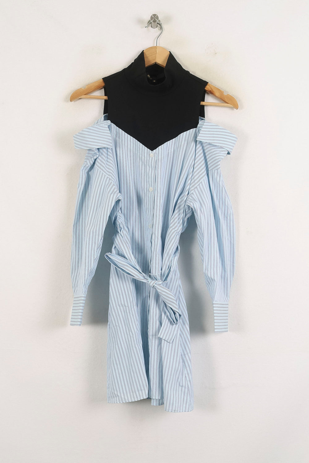 Robe Courte Bleue et Noire - Taille S/36 de la marque Maje | PARAD57204 - Vendu par Paradigme - Image 2