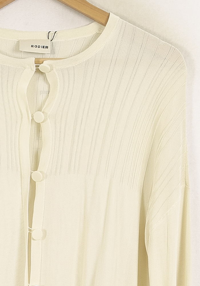 Cardigan Beige - Taille S/36 de la marque Rodier | PARAD57207 - Vendu par Paradigme - Image 3