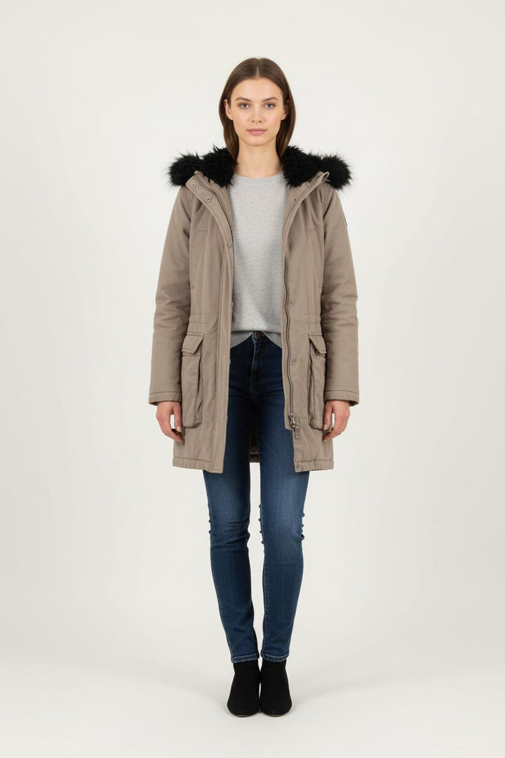 Parka Beige et Noir - Taille S/36 de la marque The Kooples | PARAD57208 - Vendu par Paradigme - Image 1
