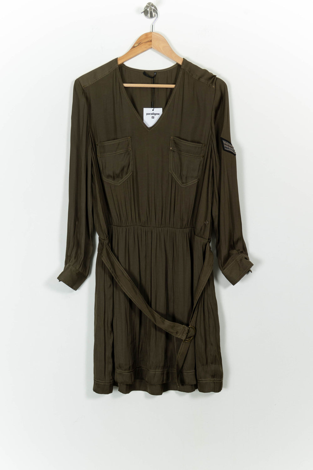 Robe Chemise Verte - Taille L/40 de la marque IKKS | PARAD57213 - Vendu par Paradigme - Image 2