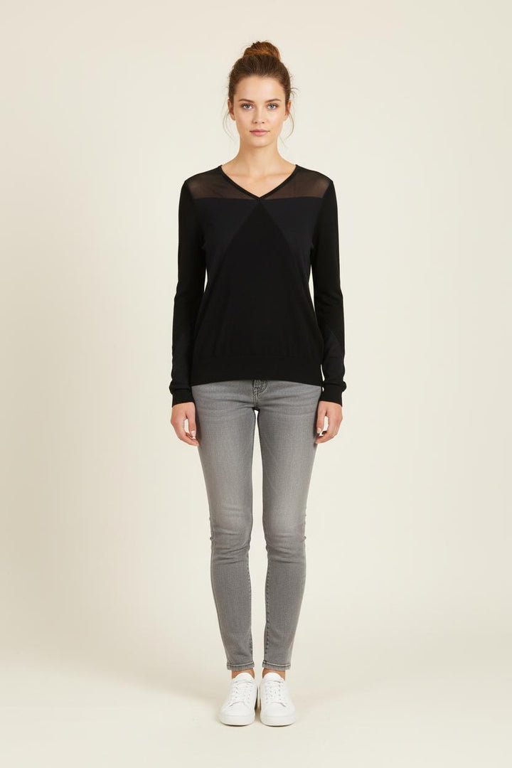 Pull Noir - Taille S/36 de la marque Sandro | PARAD57214 - Vendu par Paradigme - Image 1