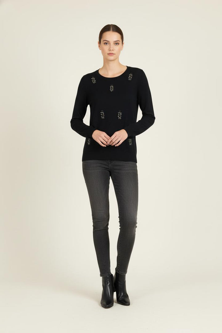 Pull Noir - Taille S/36 de la marque Sandro | PARAD57216 - Vendu par Paradigme - Image 1