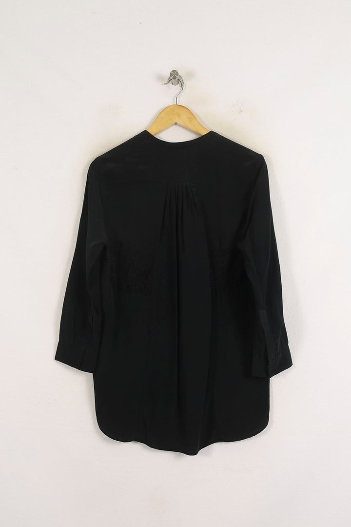 Blouse Noire - Taille S/36 de la marque Sandro | PARAD57226 - Vendu par Paradigme - Image 4