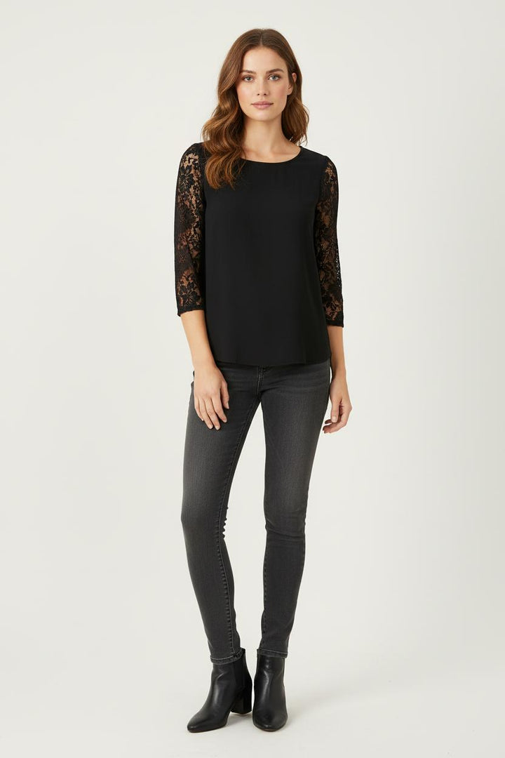 Blouse Noire - Taille S/36 de la marque Sandro | PARAD57227 - Vendu par Paradigme - Image 1