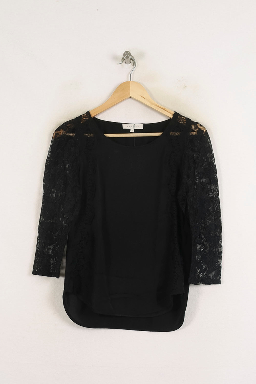 Blouse Noire - Taille S/36 de la marque Sandro | PARAD57227 - Vendu par Paradigme - Image 2