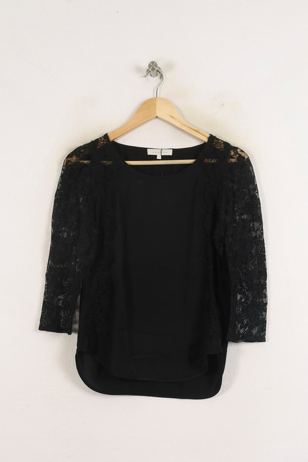 Blouse Noire - Taille S/36 de la marque Sandro | PARAD57227 - Vendu par Paradigme - Image 2