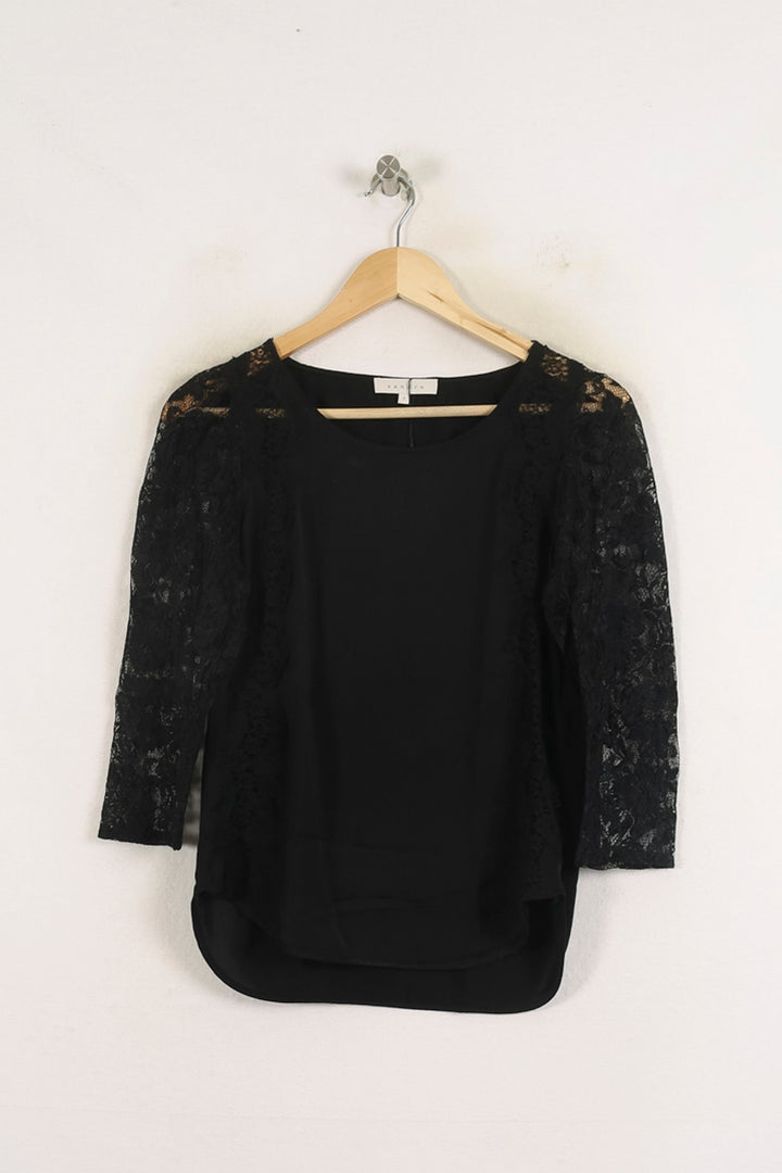 Blouse Noire - Taille S/36 de la marque Sandro | PARAD57227 - Vendu par Paradigme - Image 2