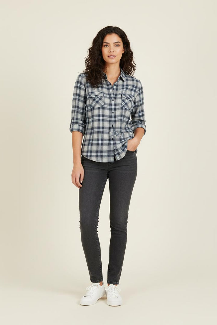 Chemise à Carreaux Bleue et Blanche - Taille L/40 de la marque Gerard Darel | PARAD57230 - Vendu par Paradigme - Image 1