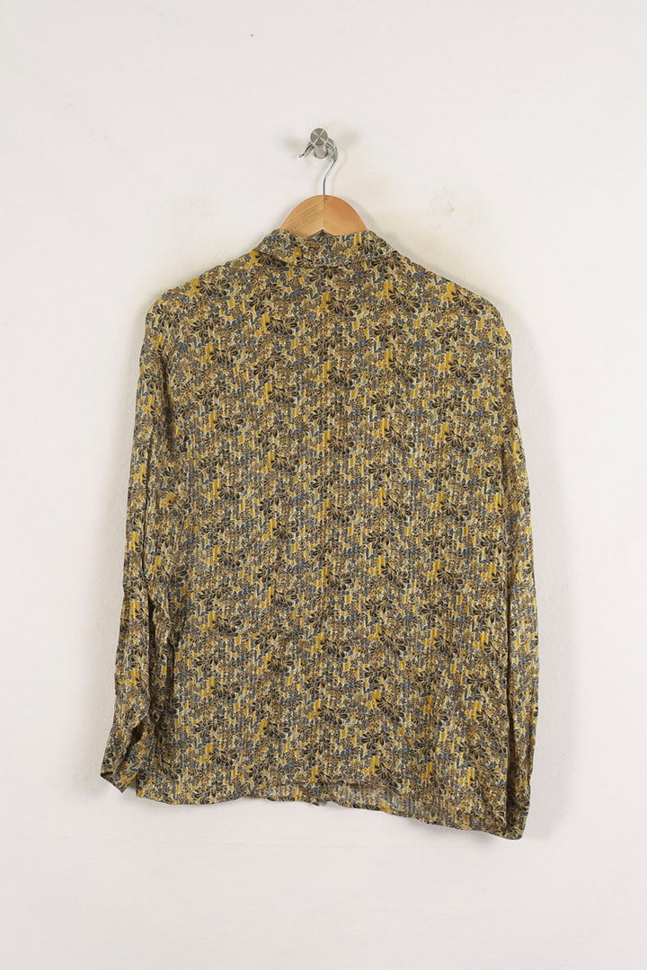 Chemise Fleurie Jaune et Noire - Taille L/40 de la marque Tara Jarmon | PARAD57235 - Vendu par Paradigme - Image 4