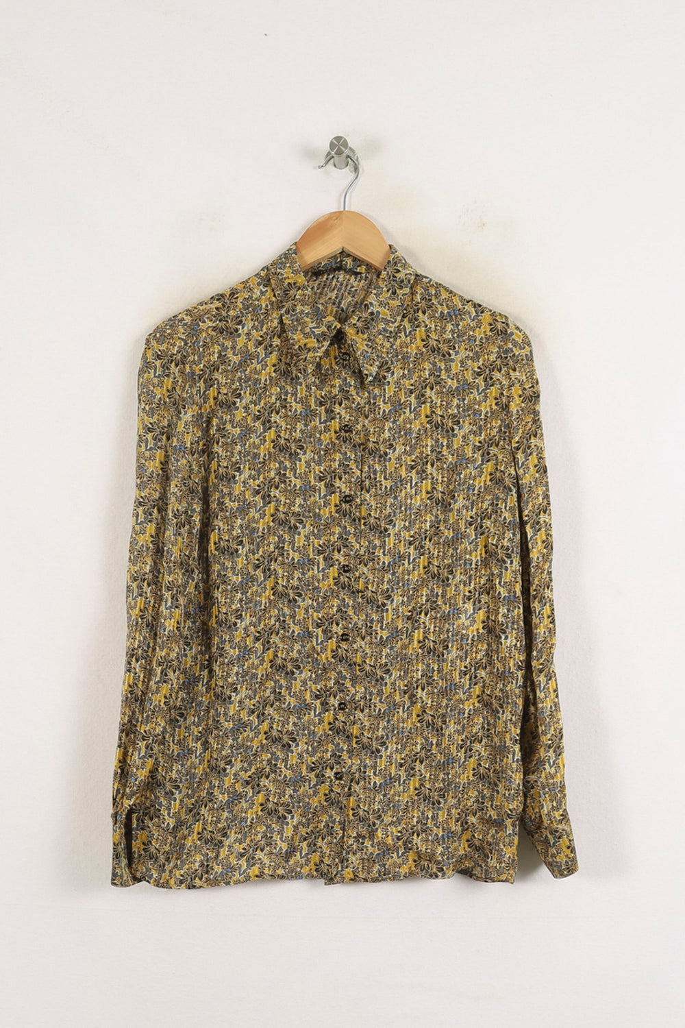 Chemise Fleurie Jaune et Noire - Taille L/40 de la marque Tara Jarmon | PARAD57235 - Vendu par Paradigme - Image 2