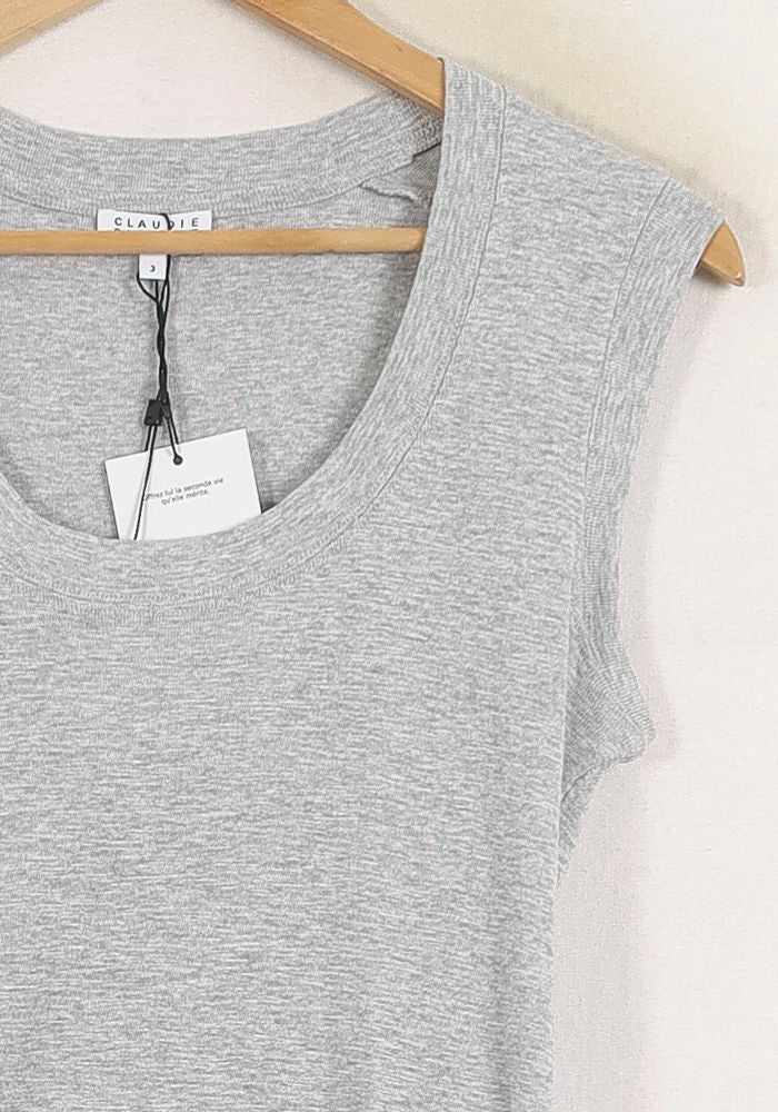 Débardeur Gris - Taille L/40 de la marque Claudie Pierlot | PARAD57236 - Vendu par Paradigme - Image 3