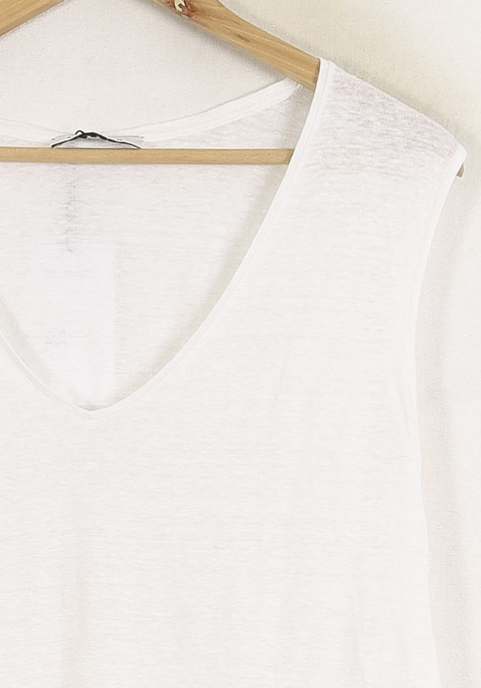 Tee-shirt Blanc - Taille L/40 de la marque Sandro | PARAD57237 - Vendu par Paradigme - Image 3