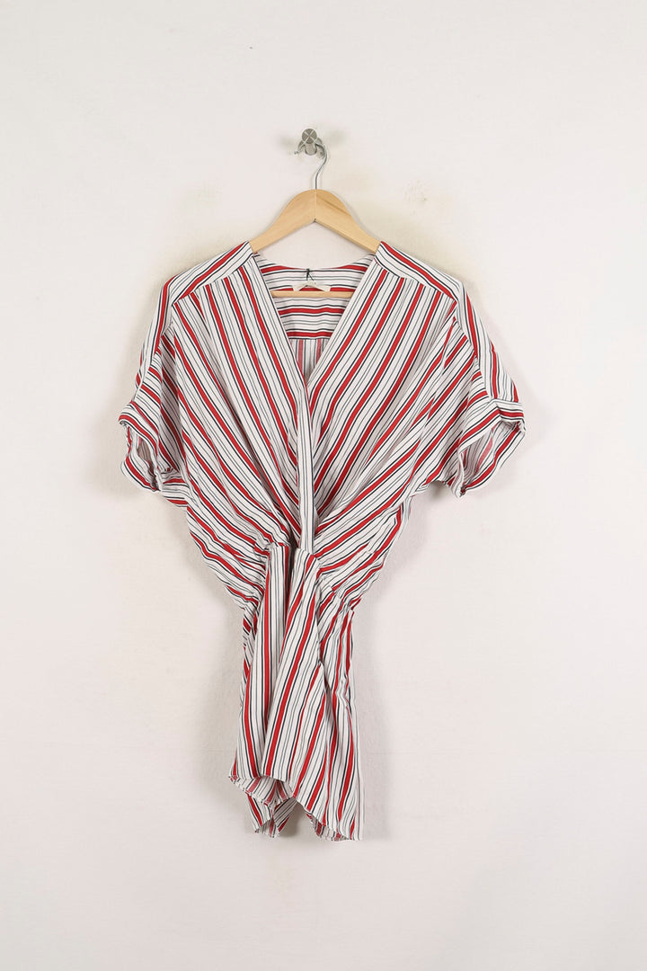 Combishort Rayé Blanc Rouge et Noir - Taille S/36 de la marque Maje | PARAD57244 - Vendu par Paradigme - Image 2