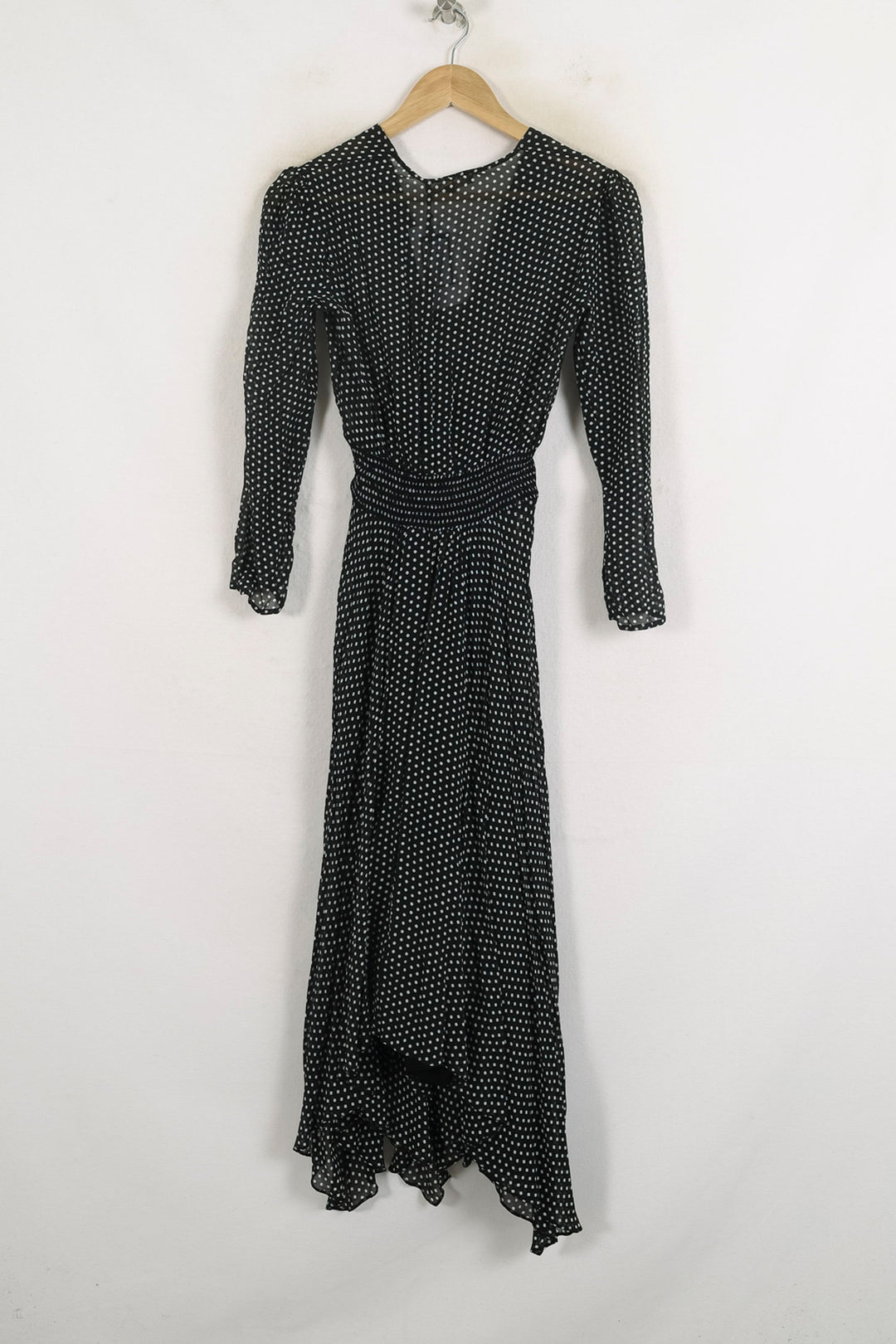 Robe Longue Noire à Pois Blancs - Taille S/36 de la marque Maje | PARAD57250 - Vendu par Paradigme - Image 4