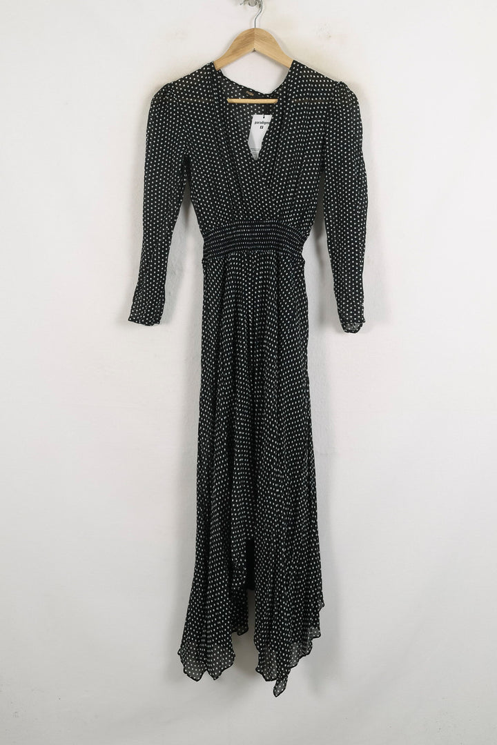 Robe Longue Noire à Pois Blancs - Taille S/36 de la marque Maje | PARAD57250 - Vendu par Paradigme - Image 2