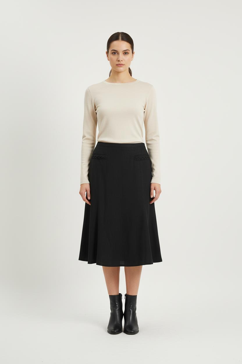 Jupe Évasée Noire - Taille L/40 de la marque Gerard Darel | PARAD57261 - Vendu par Paradigme - Image 1