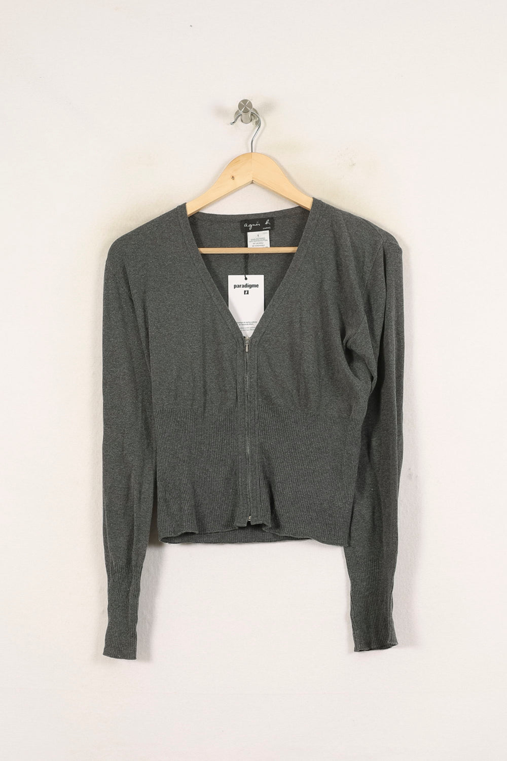Cardigan Gris - Taille S/36 de la marque Agnès b. | PARAD57292 - Vendu par Paradigme - Image 2
