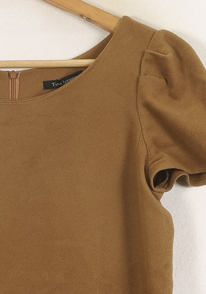 Robe Courte Marron - Taille M/38 de la marque Tara Jarmon | PARAD57302 - Vendu par Paradigme - Image 3