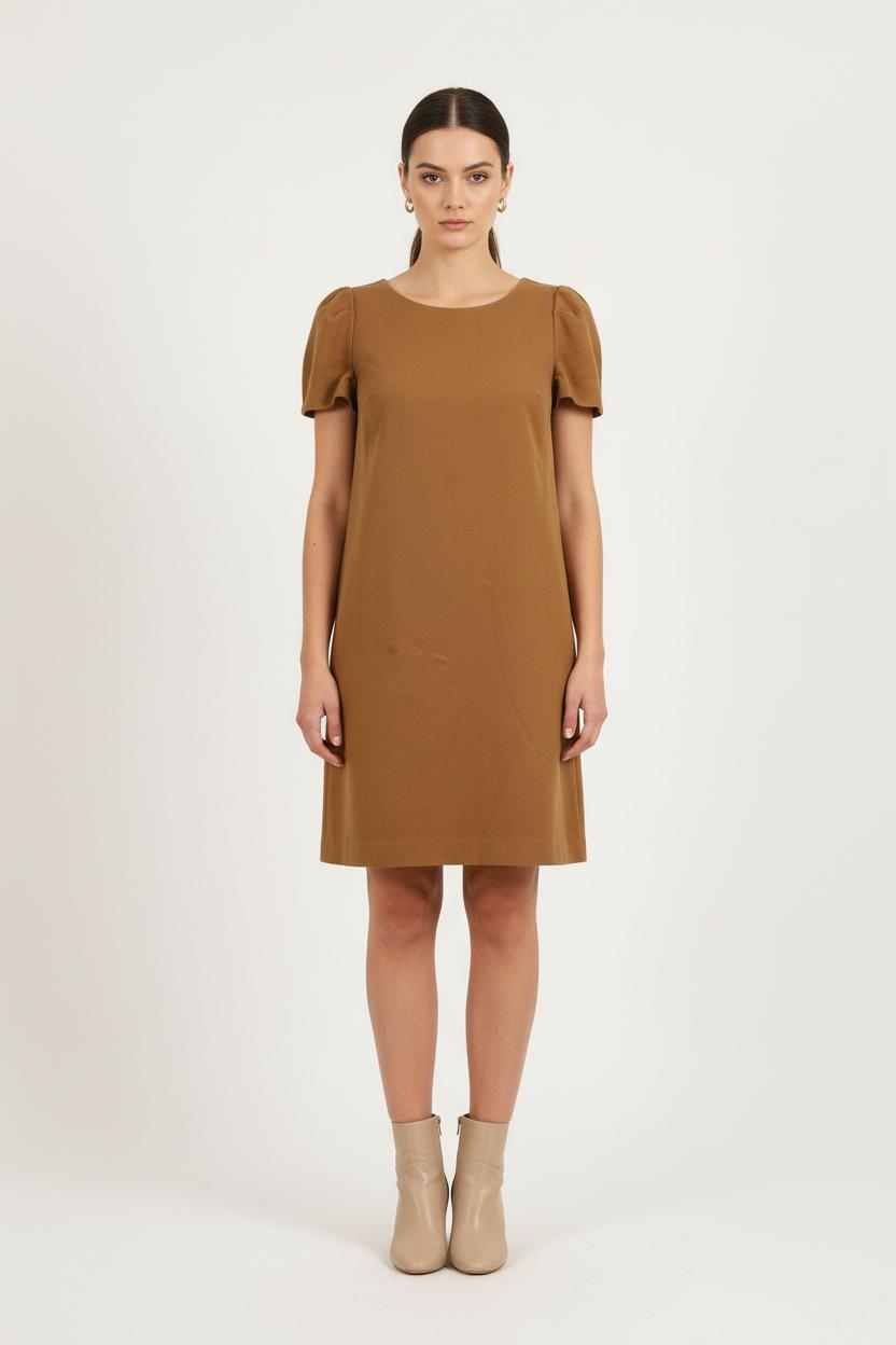 Robe Courte Marron - Taille M/38 de la marque Tara Jarmon | PARAD57302 - Vendu par Paradigme - Image 1