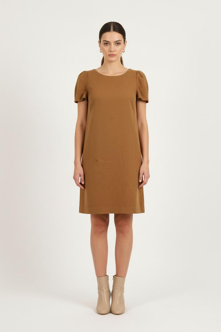 Robe Courte Marron - Taille M/38 de la marque Tara Jarmon | PARAD57302 - Vendu par Paradigme - Image 1