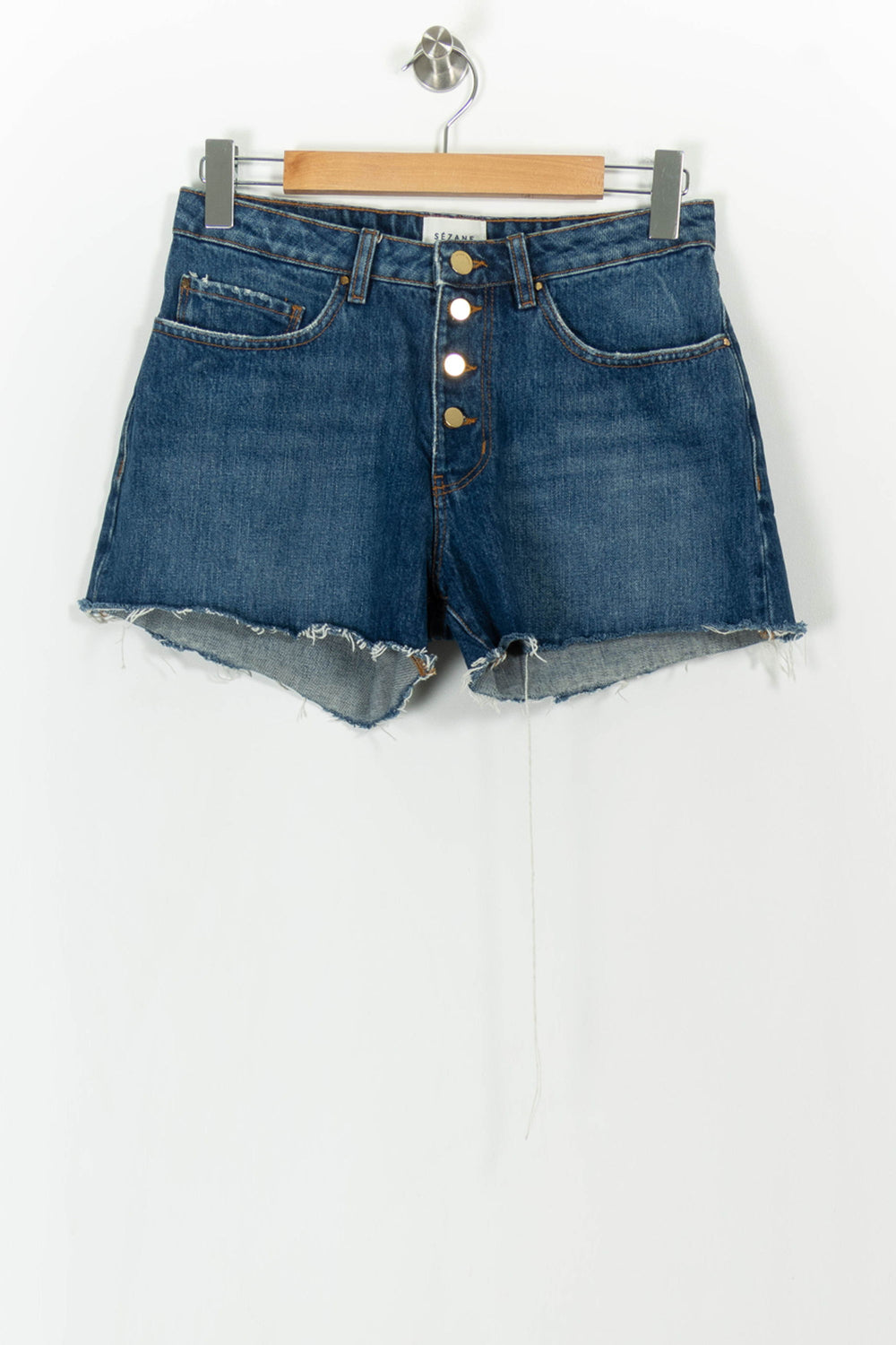 Short en Jean Bleu - Taille L/40 de la marque Sézane | PARAD57311 - Vendu par Paradigme - Image 2