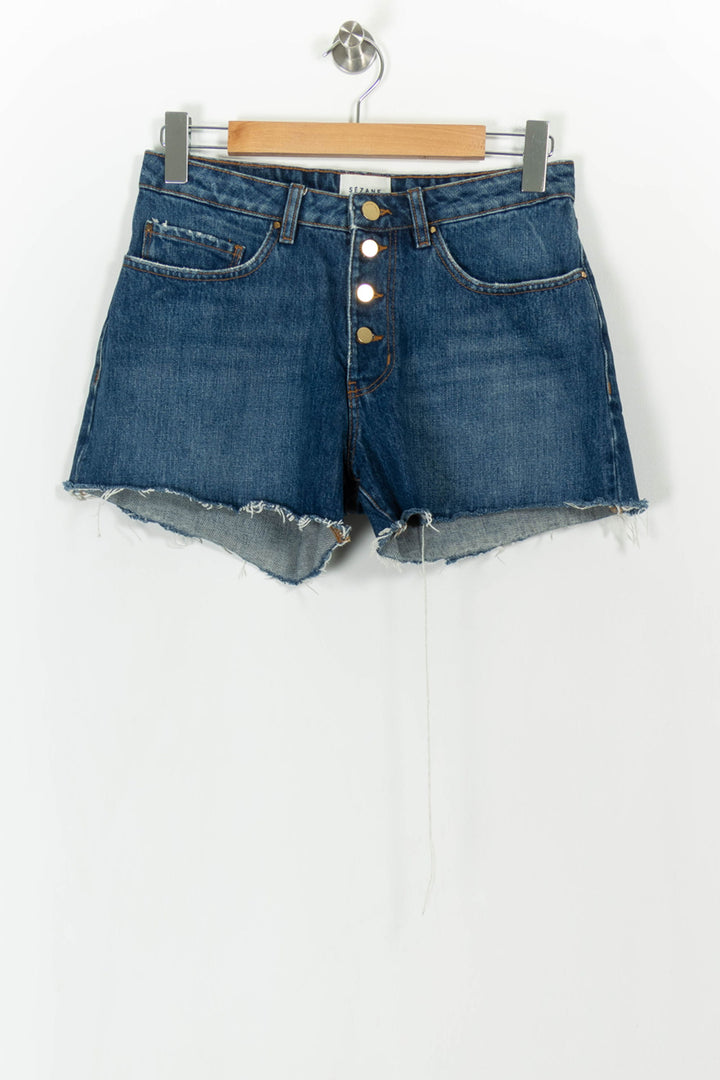 Short en Jean Bleu - Taille L/40 de la marque Sézane | PARAD57311 - Vendu par Paradigme - Image 2