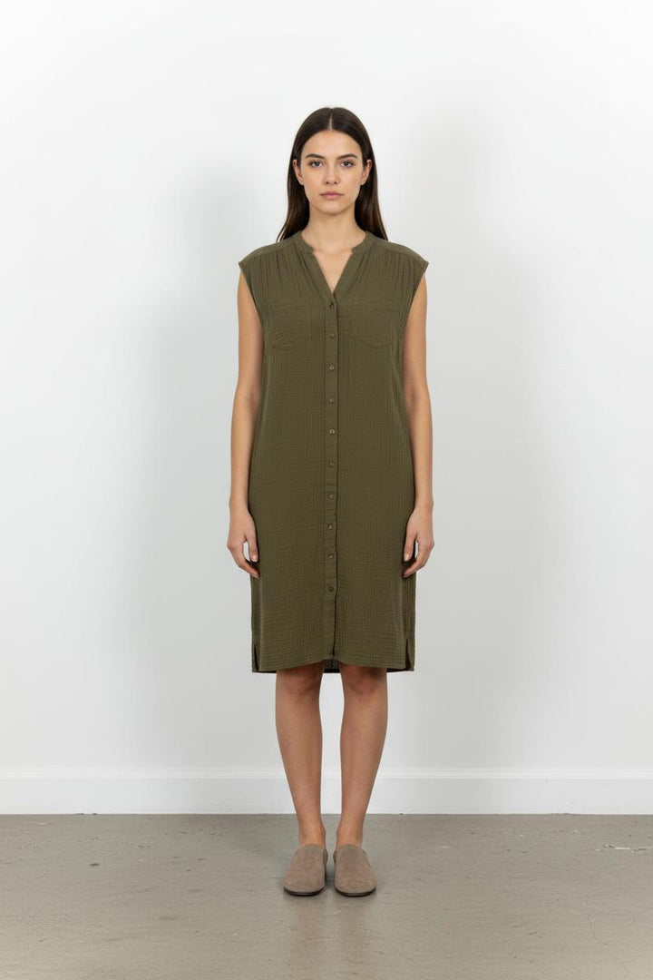 Robe Chemise Verte - Taille XS/34 de la marque Caroll | PARAD57318 - Vendu par Paradigme - Image 1