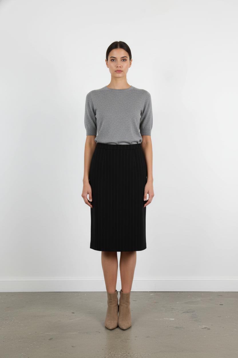 Jupe Droite Noire - Taille XXL/44