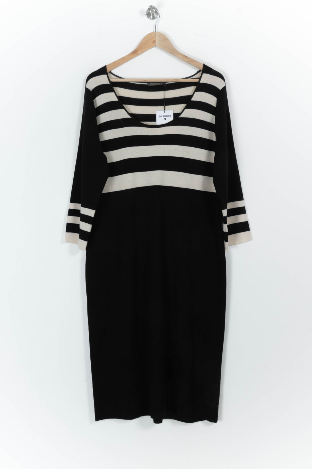 Robe Longue Noire et Blanche - Taille XXL/44 de la marque Marina Rinaldi | PARAD57326 - Vendu par Paradigme - Image 2