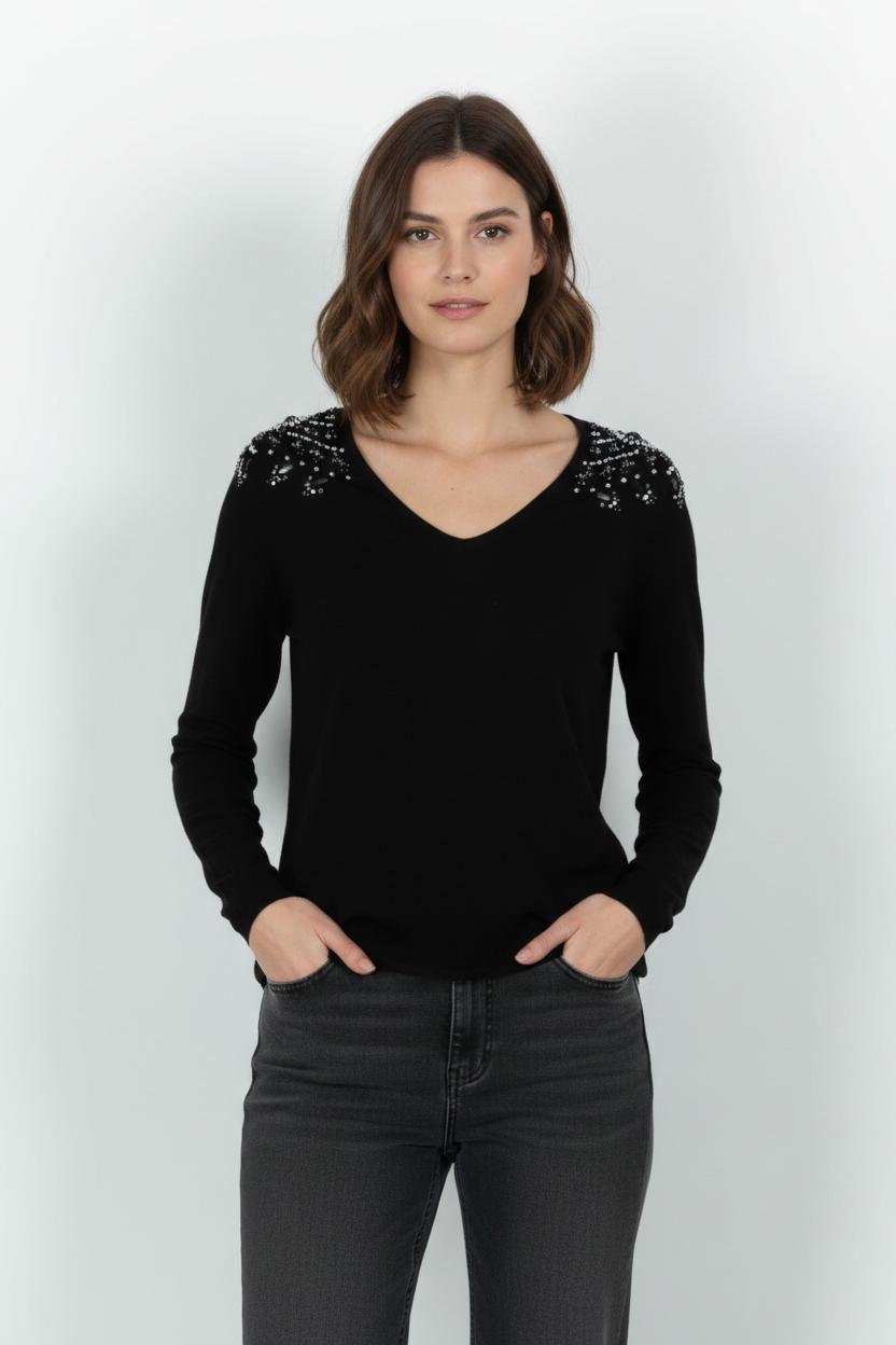Pull Noir - Taille L/40 de la marque Marina Rinaldi | PARAD57327 - Vendu par Paradigme - Image 1