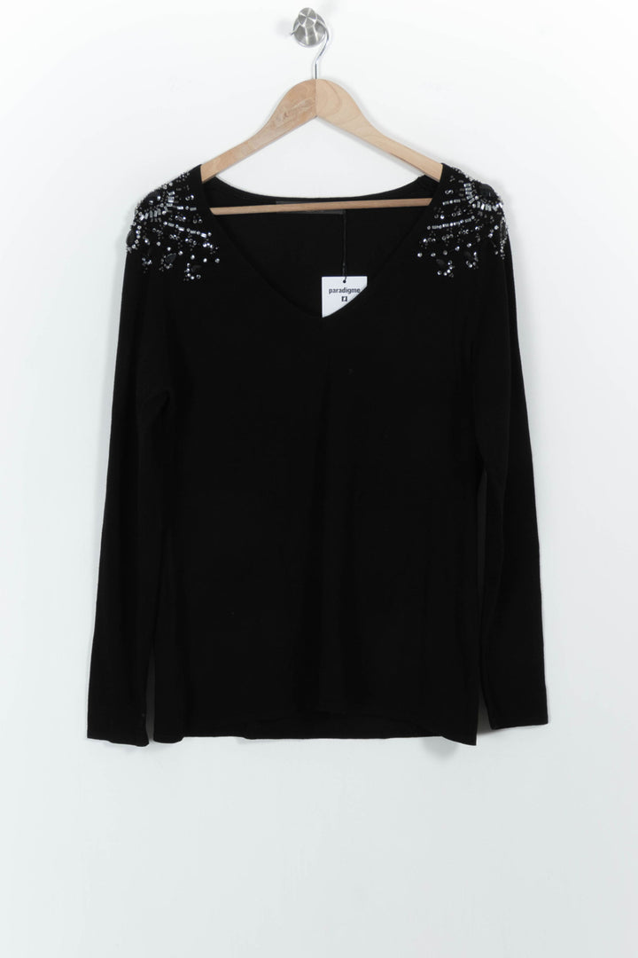 Pull Noir - Taille L/40 de la marque Marina Rinaldi | PARAD57327 - Vendu par Paradigme - Image 2