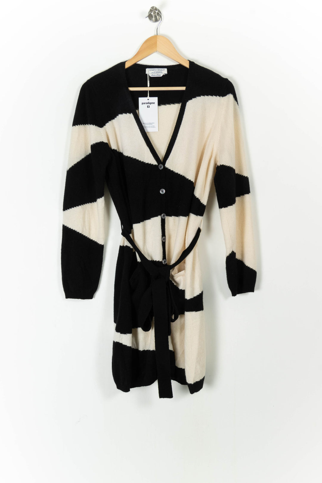 Cardigan Noir et Beige - Taille XXL/44 de la marque Marina Rinaldi | PARAD57330 - Vendu par Paradigme - Image 2