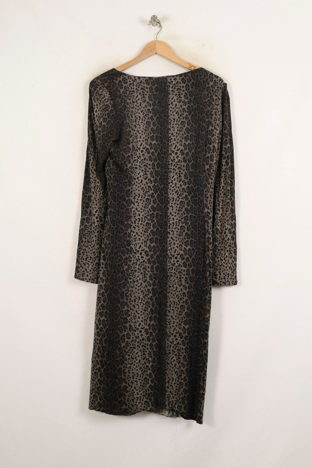 Robe Midi Léopard Marron et Noir - Taille L/40 de la marque Marina Rinaldi | PARAD57332 - Vendu par Paradigme - Image 4