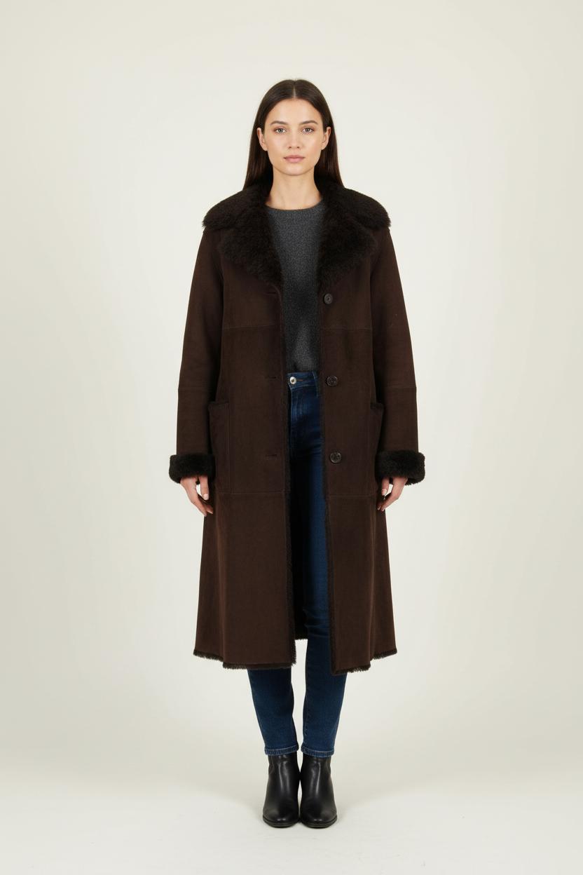 Manteau Long Marron - Taille XXL/44 de la marque Marina Rinaldi | PARAD57341 - Vendu par Paradigme - Image 1