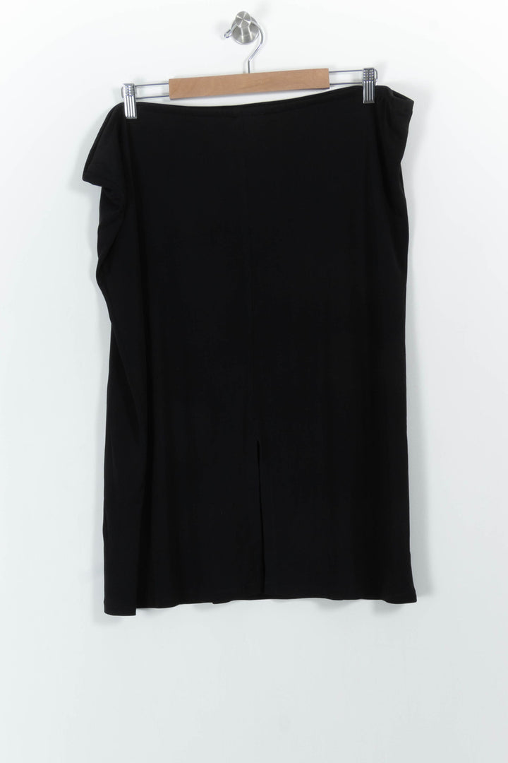 Jupe Midi Noire - Taille L/40 de la marque Marina Rinaldi | PARAD57345 - Vendu par Paradigme - Image 4