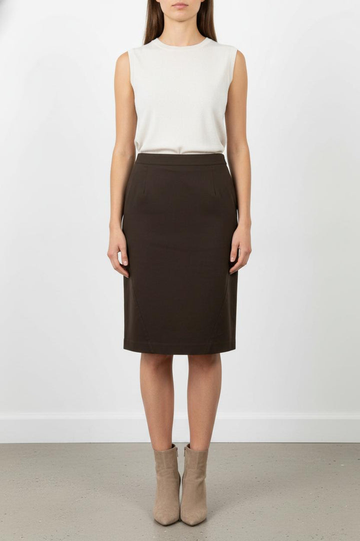Jupe Crayon Marron - Taille XL/42 de la marque Marina Rinaldi | PARAD57351 - Vendu par Paradigme - Image 1